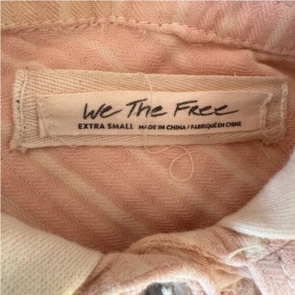Free People We the Free Calico Basin RARE COLOR Stripe Button Down Jacket XS - Picture 3 of 5